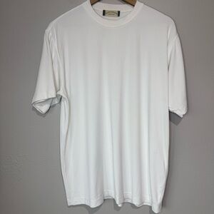 Riscatto Portofino Ribbed White Knit Tee – Made in Italy (Size M)